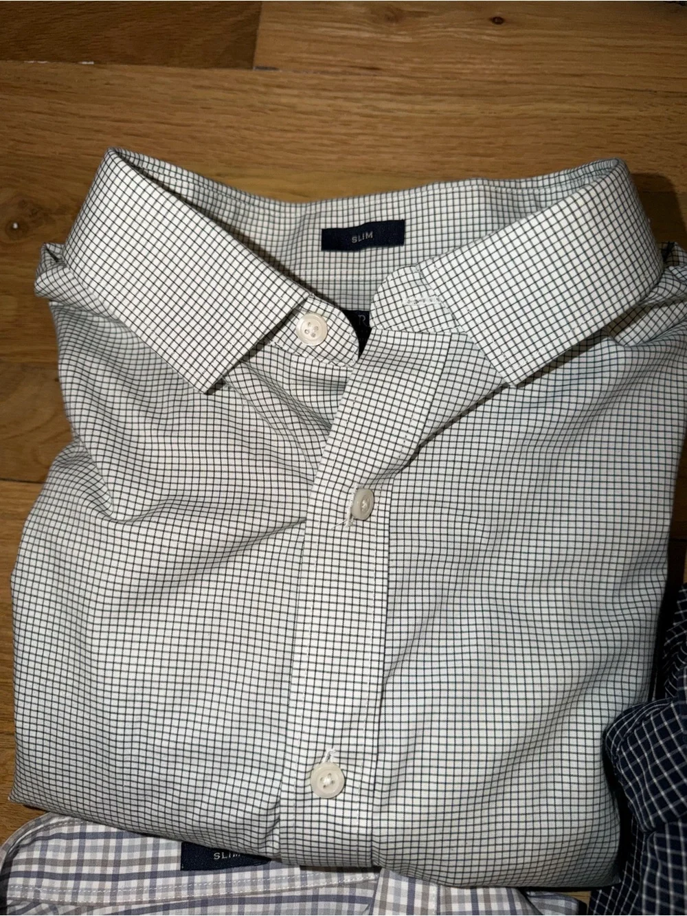 J. Crew Slim Fit Checked Shirt Bundle - Navy, White, Light Green